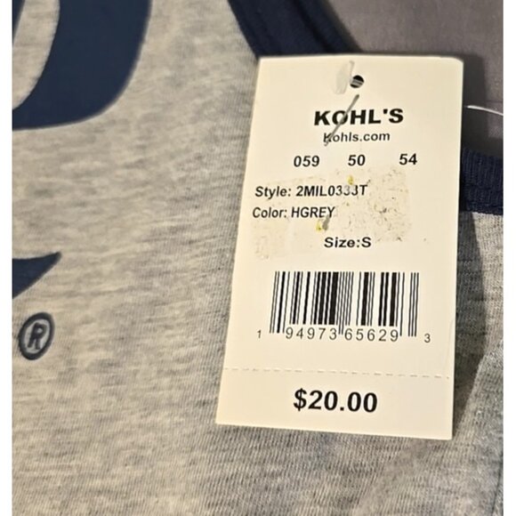 Miller Lite Tank Top Small Heather Grey Navy Blue Trim with Logo New with Tags - Picture 6 of 11